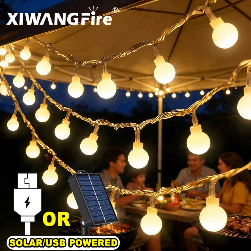 Outdoor Lighting And Landscape - Guirnalda de Luces Solares/USB/a Pilas de