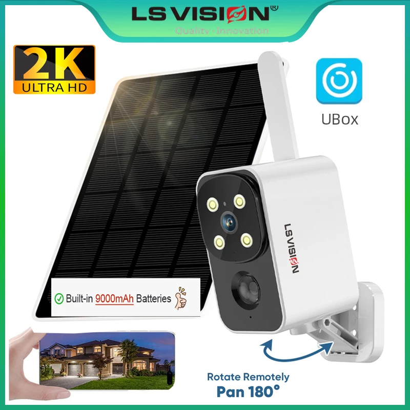 Outdoor Lighting Wireless - LS VISION cámara Solar para exteriores