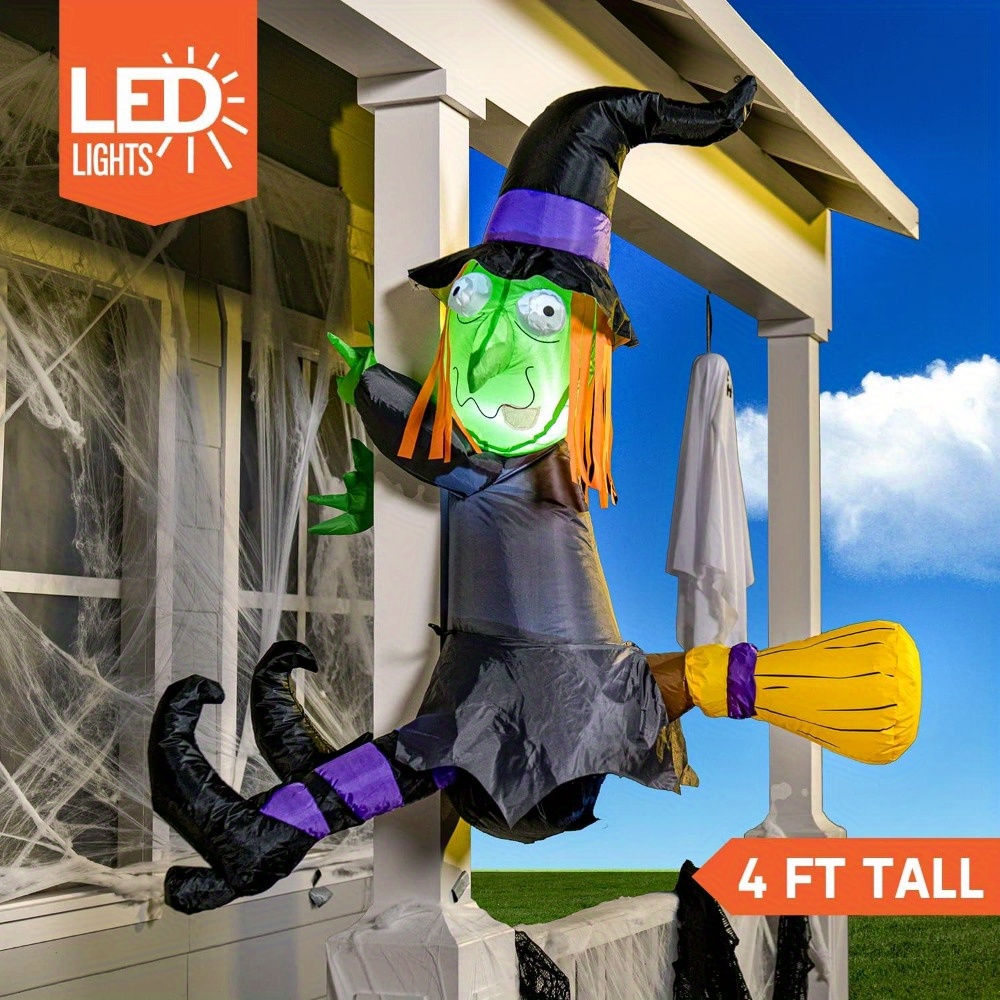 Bruja inflable de Halloween de - Outdoor Lighting Effects reseña y precio
