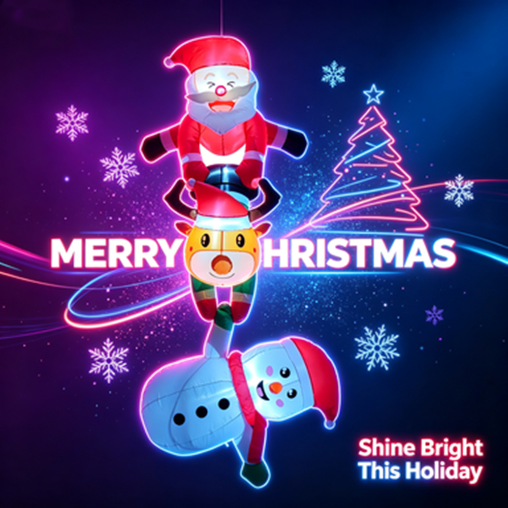 Set de Navidad Inflable de 8 P - Outdoor Lighting Effects reseña y precio