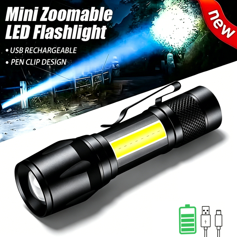 Mini linterna LED COB+XPE, lin - Outdoor Lighting Black reseña y precio