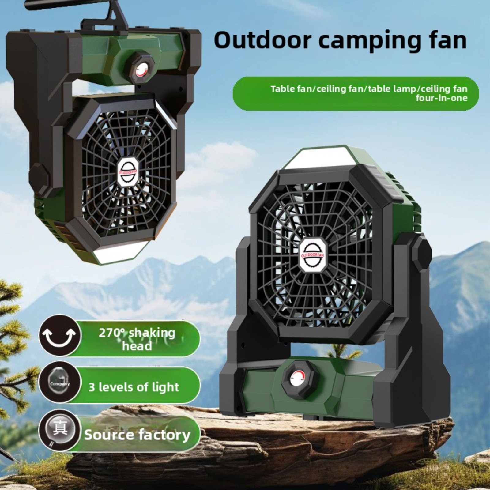 Ventilador Portátil 4 en 1 par - Outdoor Lighting Wireless reseña y precio