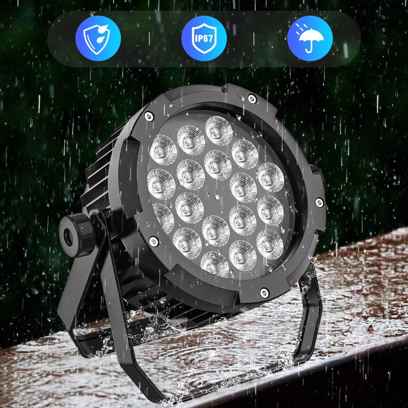 4 Luces Par LED RGBW UV de 18x - Outdoor Lighting Waterproof reseña y precio