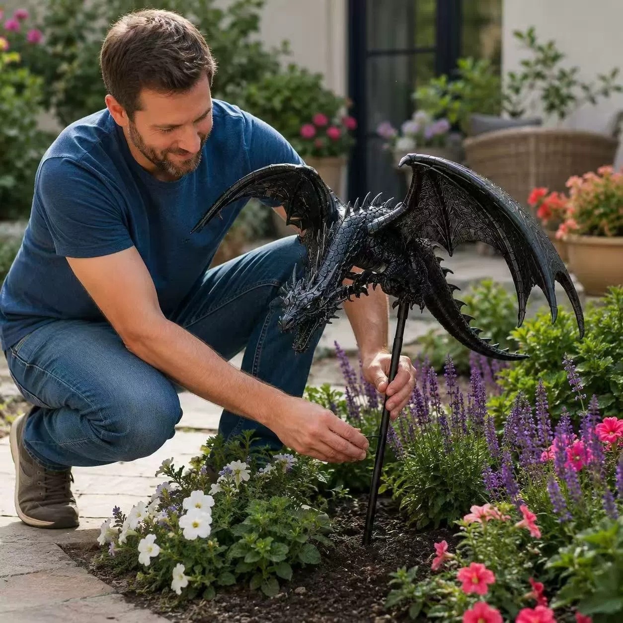 Luz Solar de Jardín con Dragón - Outdoor Lighting Pathway reseña y precio